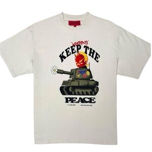 Wrathboy Keep The Peace No War Short Sleeve Tshirt Top‎ Mens Large READ